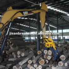 Log Excavator hydraulic Grapple bucket, rotating wood stone grapples for CAT VOLVO excavator